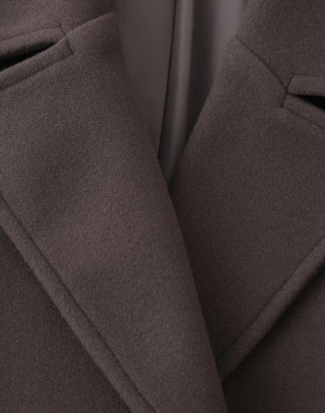 Double Breasted Wool Blazer Coat