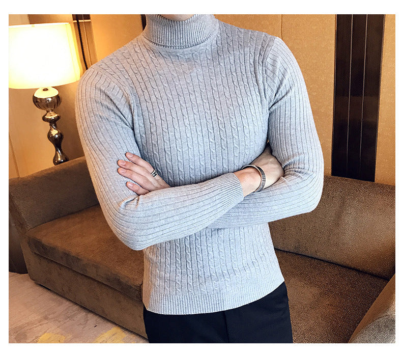 Slim Turtleneck Knit Pullover