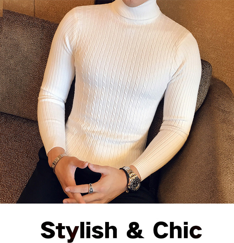 Slim Turtleneck Knit Pullover