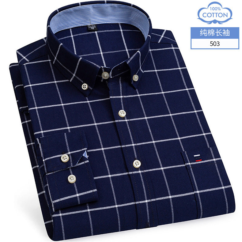 Oxford Striped Cotton Casual Shirt
