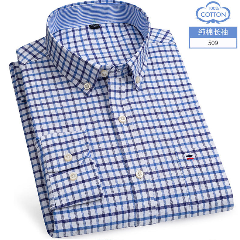 Oxford Striped Cotton Casual Shirt