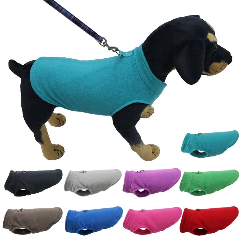 D-Ring Warm Fleece Dog Vest