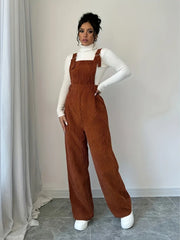 Women's Corduroy Relaxed Fit Jumpsuit