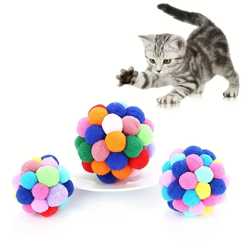 Colorful Woolen Bell Ball Toy