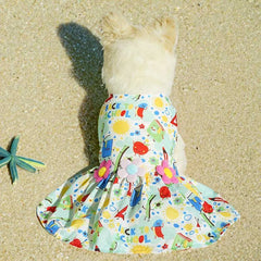 Adorable Printed Puppy Summer Dress