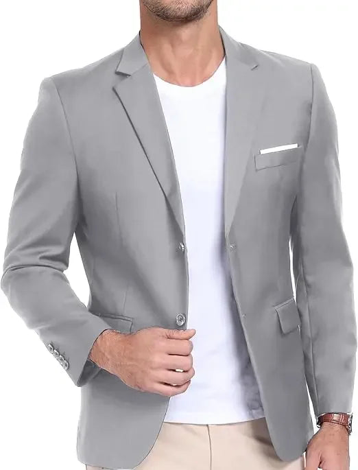 White Formal Men Suit Blazer