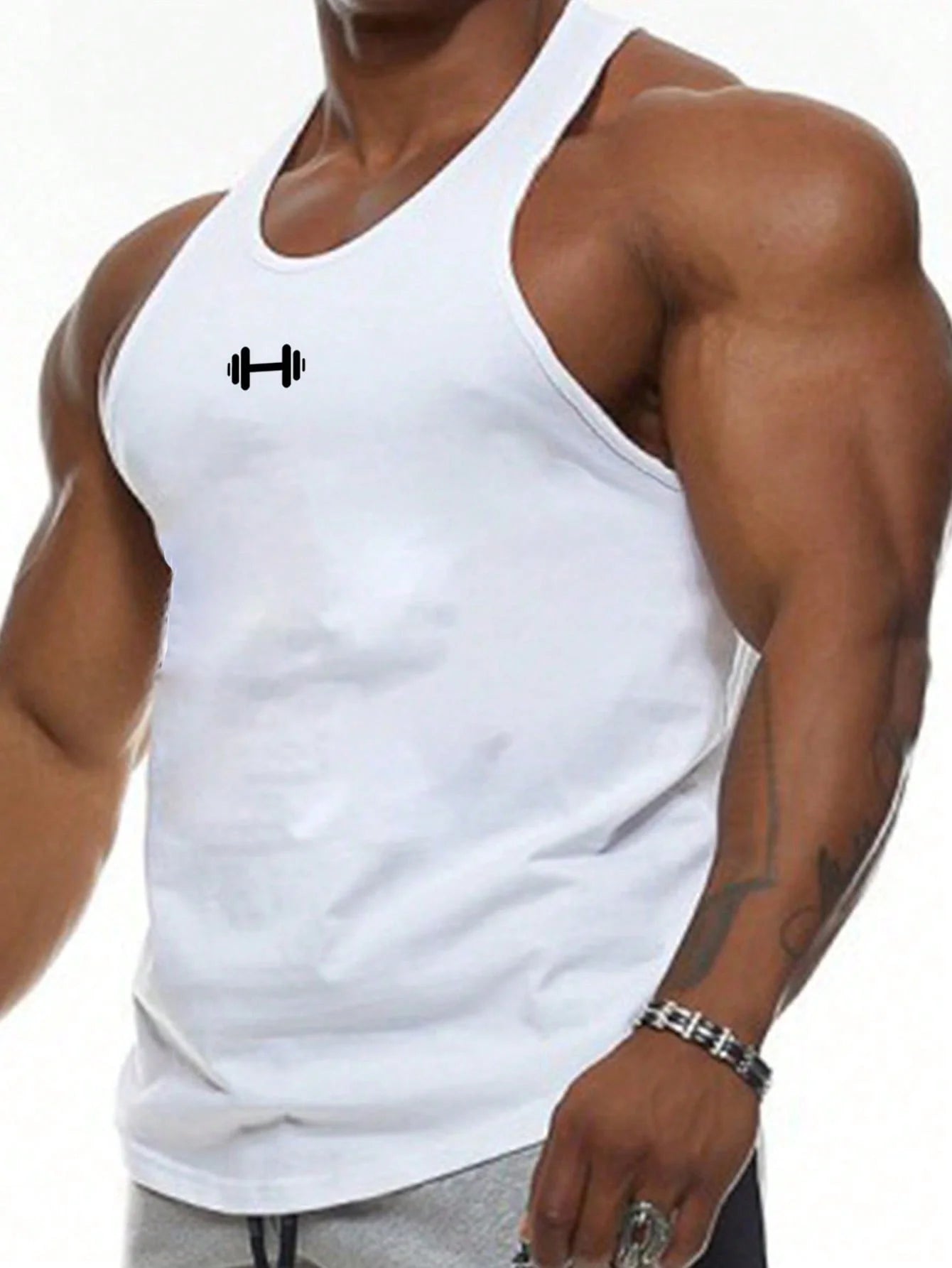 Men's Quick Dry Gym Tank Top Sleeveless Breathable Workout Shirt Fitness Muscle Tee for Training Running Summer
