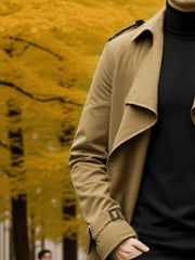 RVHSWDS Double Breasted Long Trench Coat
