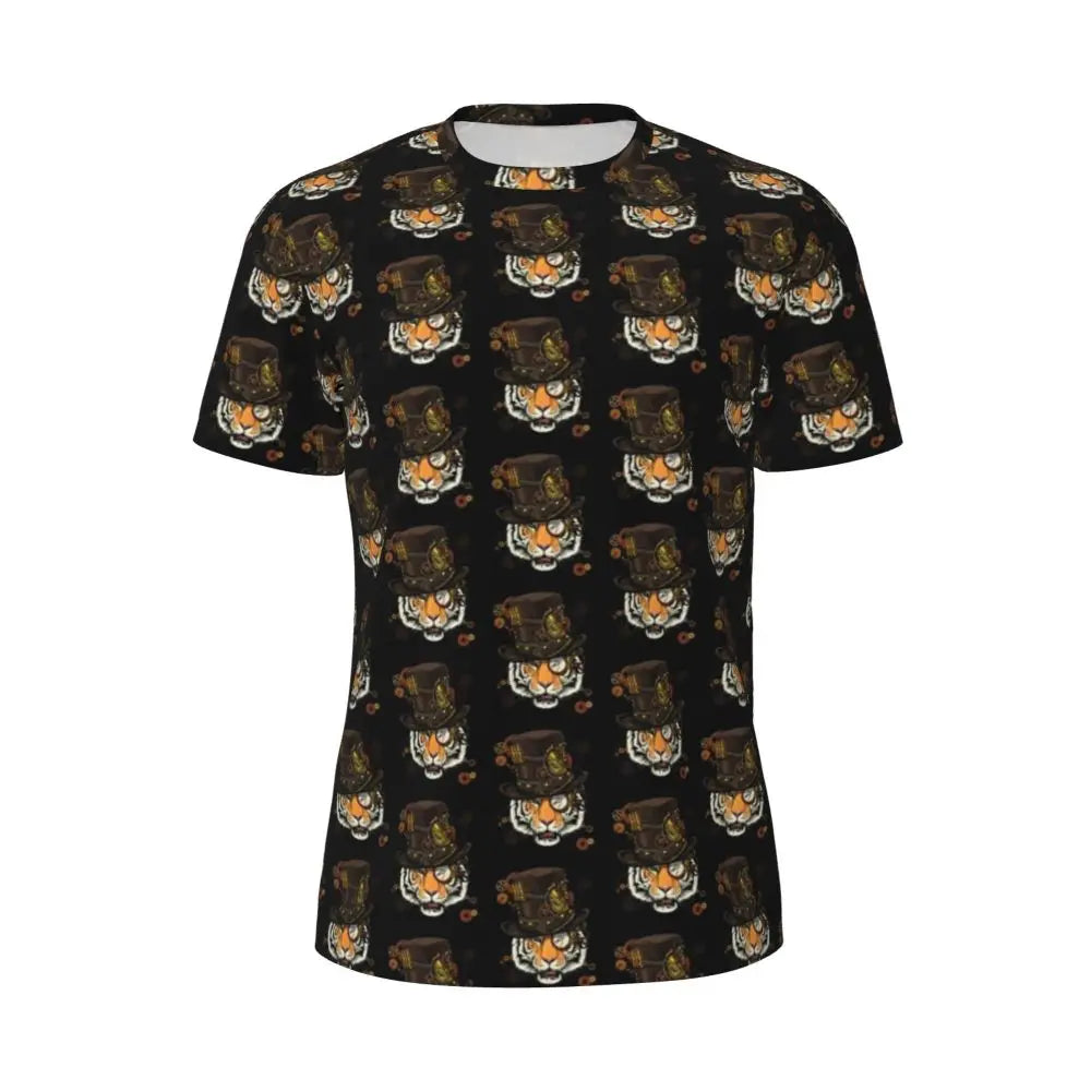 Gym T Shirt For Men Steampunk Design T-Shirts Fashion Wonderful Clockwork Vintage Summer Tees O Neck Streetwear Design Tops