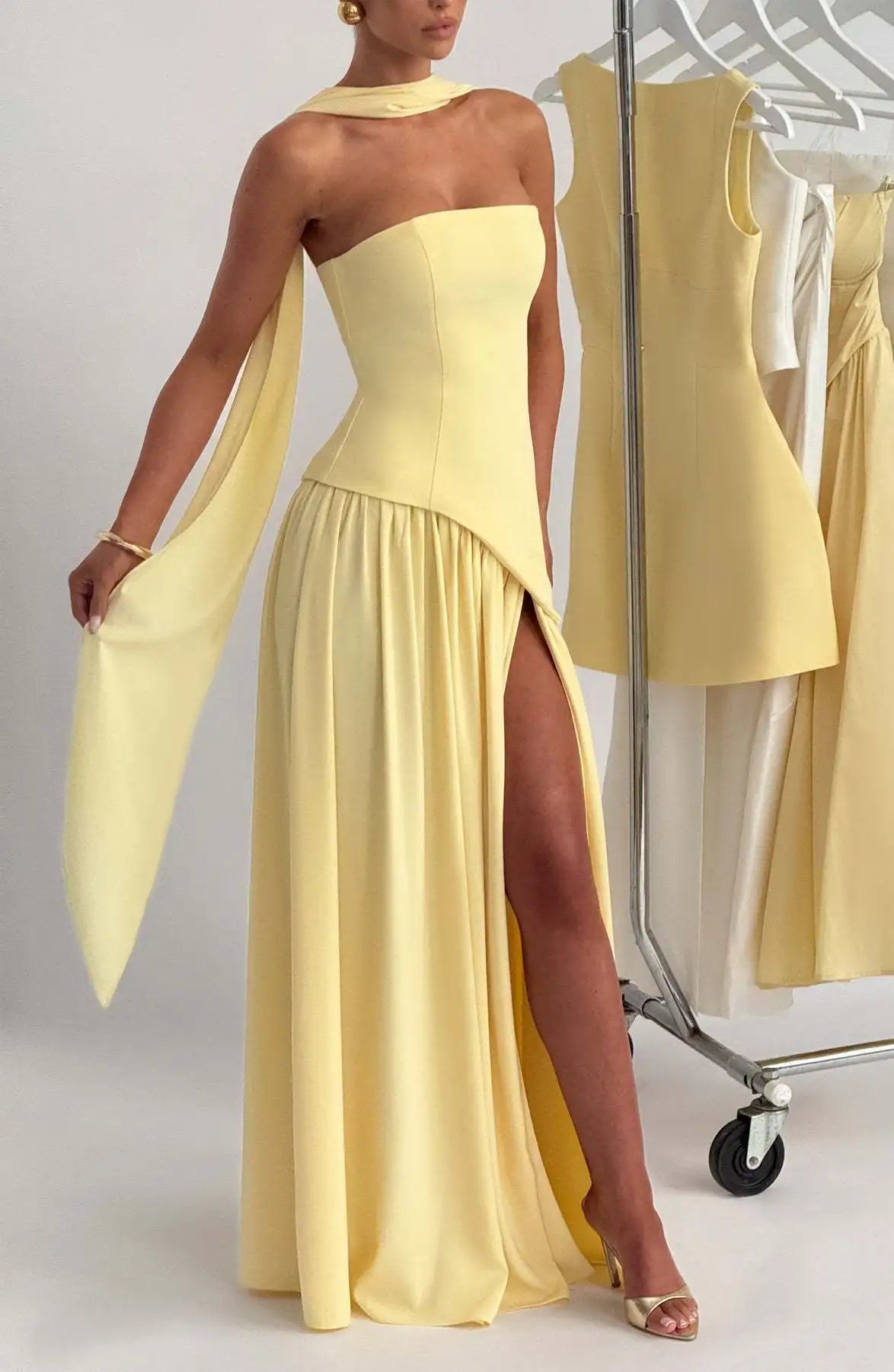Chiffon Lace Ethereal Evening Gown