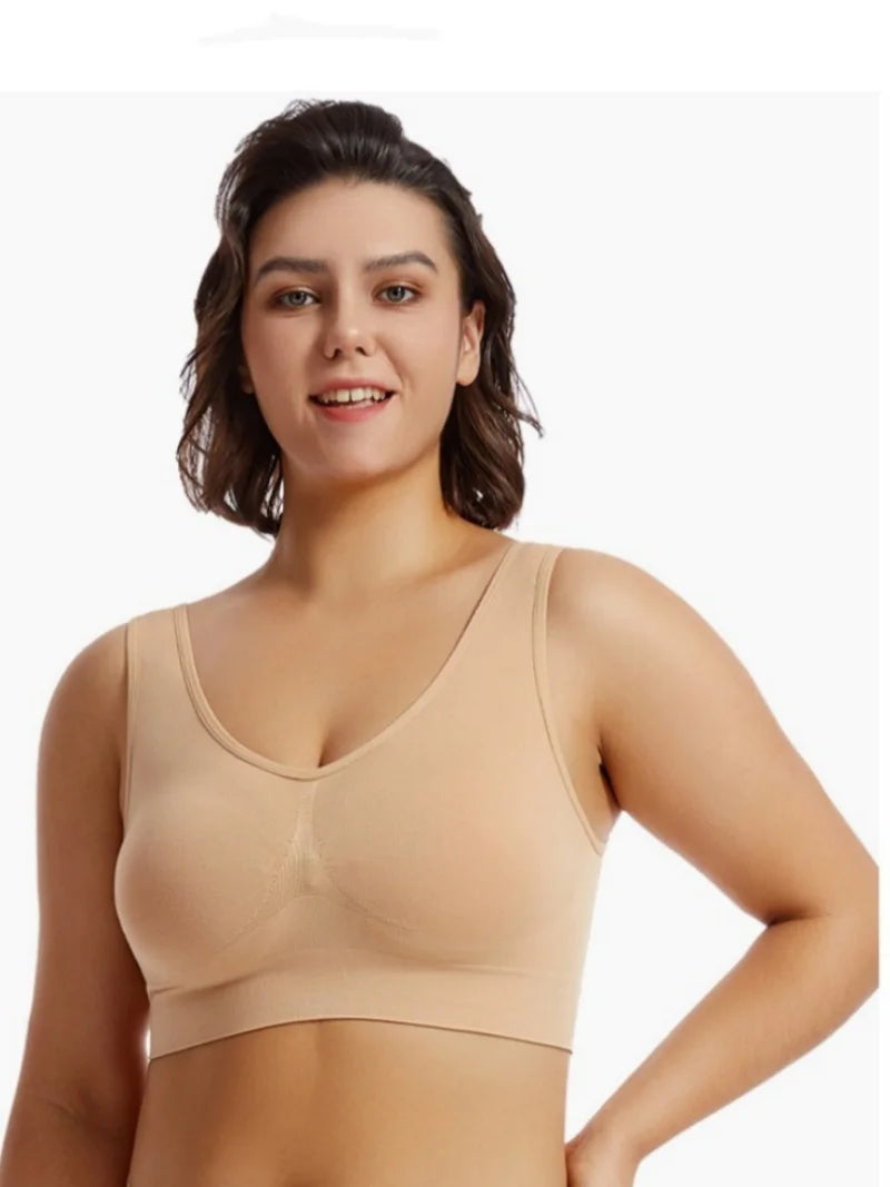 Seamless Sports Bras For Women Push-Up Bra Female Breathable Brassiere No Pads Bralette Solid Color Crop Top Sexy Lingerie S-5XL
