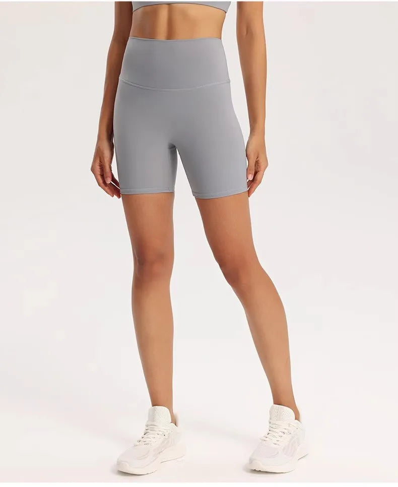 High Waist Naked Feeling Yoga Shorts for Women Fitness Running Shorts Cycling Sports Leggings Summer Workout Gym Running Shorts