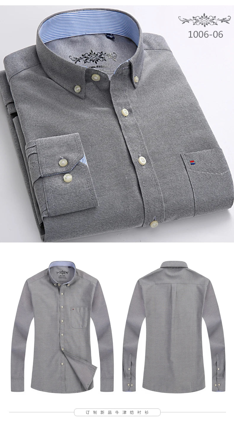 Slim Striped Office Shirt Men