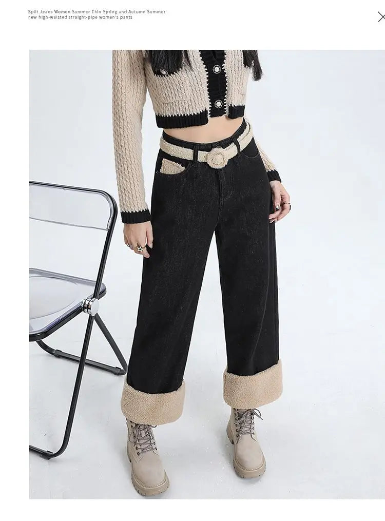 Winter Straight Leg Denim Jeans