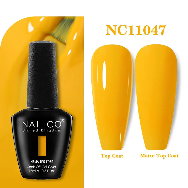 NAILCO 333 Colors Gel Nail Polish Semi Permanent Varnishes Nails Art Design Hybrid Soak Off Top Base Coat UV Gel Manicure 15ml