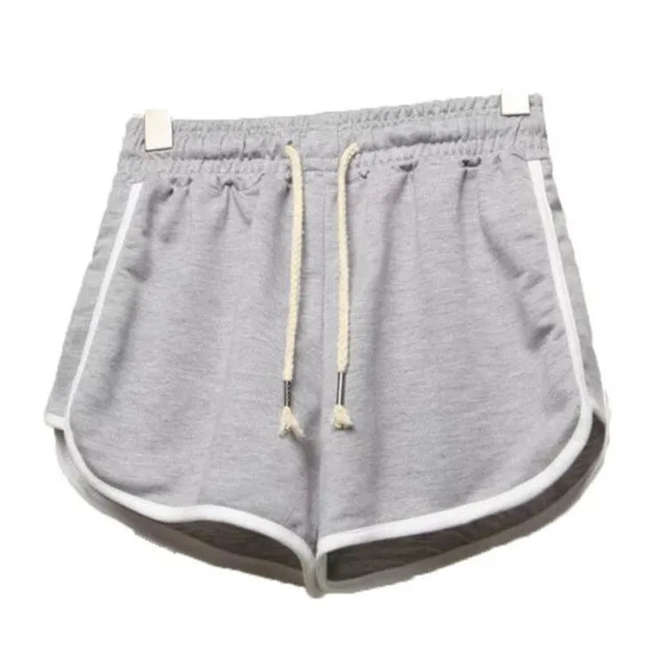 Women yoga Shorts Summer Outer Wear Mid-Waist Casual Loose Straight Pants Lady Stylish Thin Breathable Wide Leg Gym Short Pants