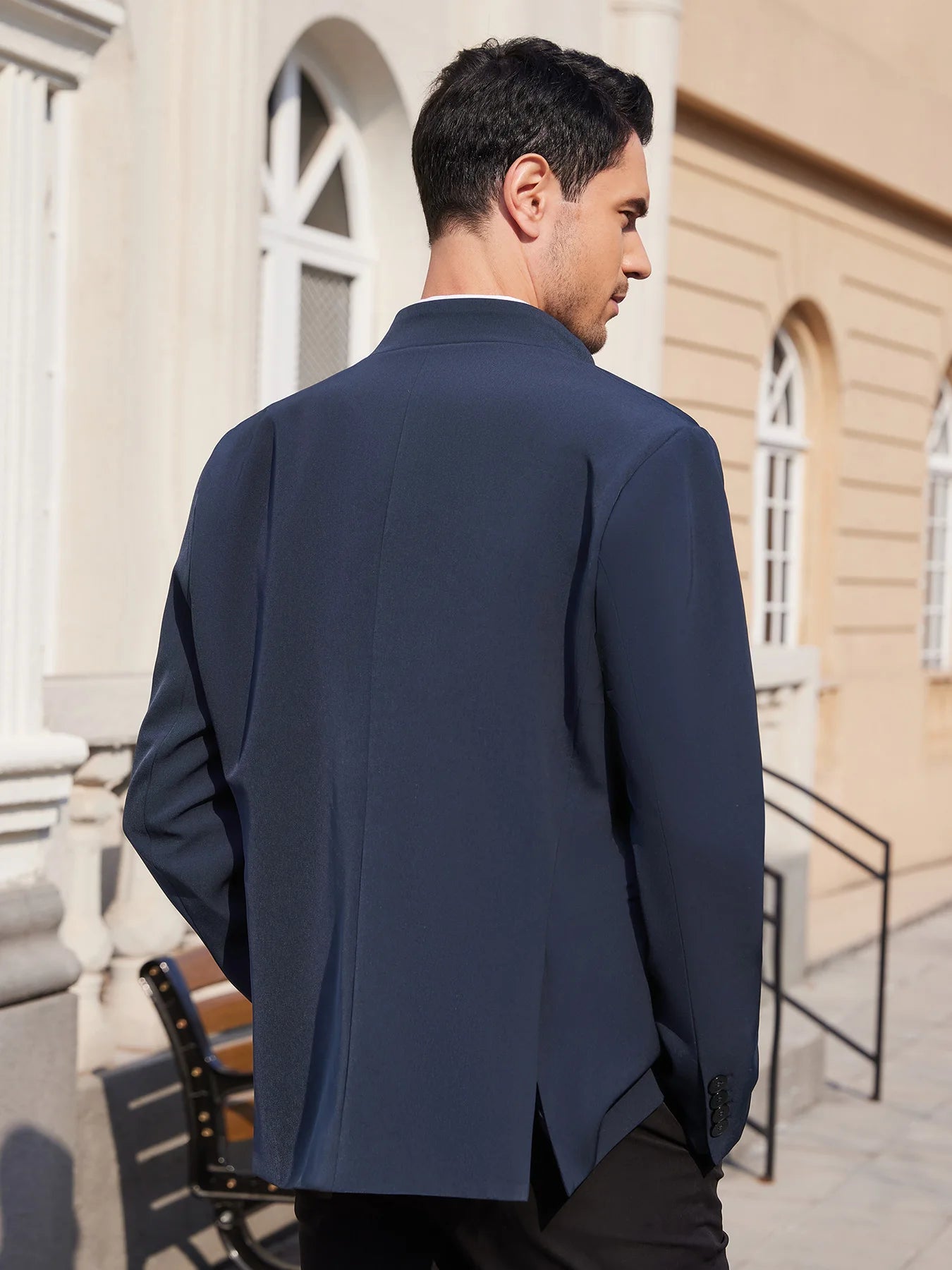 Men’s Lightweight Stand-Collar Casual Blazer