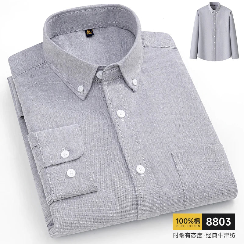 Pure Cotton Oxford Slim Shirt
