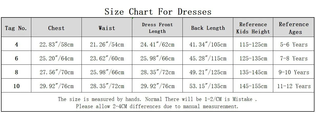 Trailing Princess Party Girls Dress