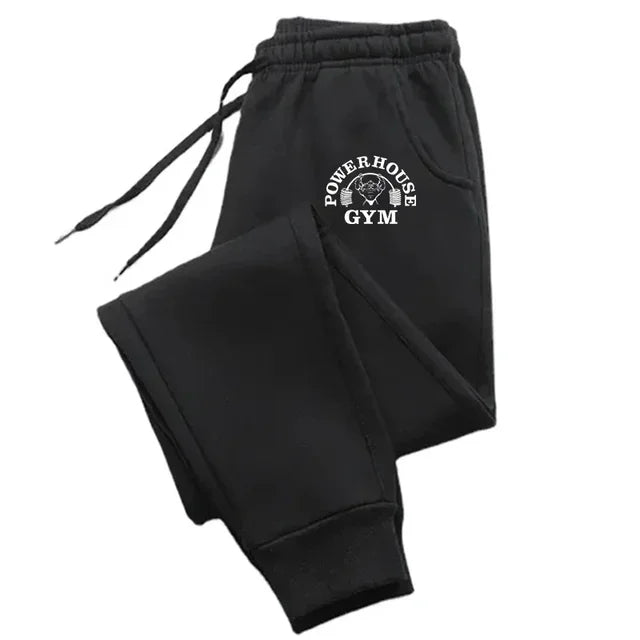 Men'S Casual Joggers with Elastic Drawstring Waist & Cuffed Ankles - 100% Polyester Knit, Loose Fit Print Athletic Pants for Gym