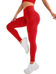 Women's Leggings Workout Cross Waist Elastic Bubble Butt Fitness Seamless Yoga Sports Tight Pants