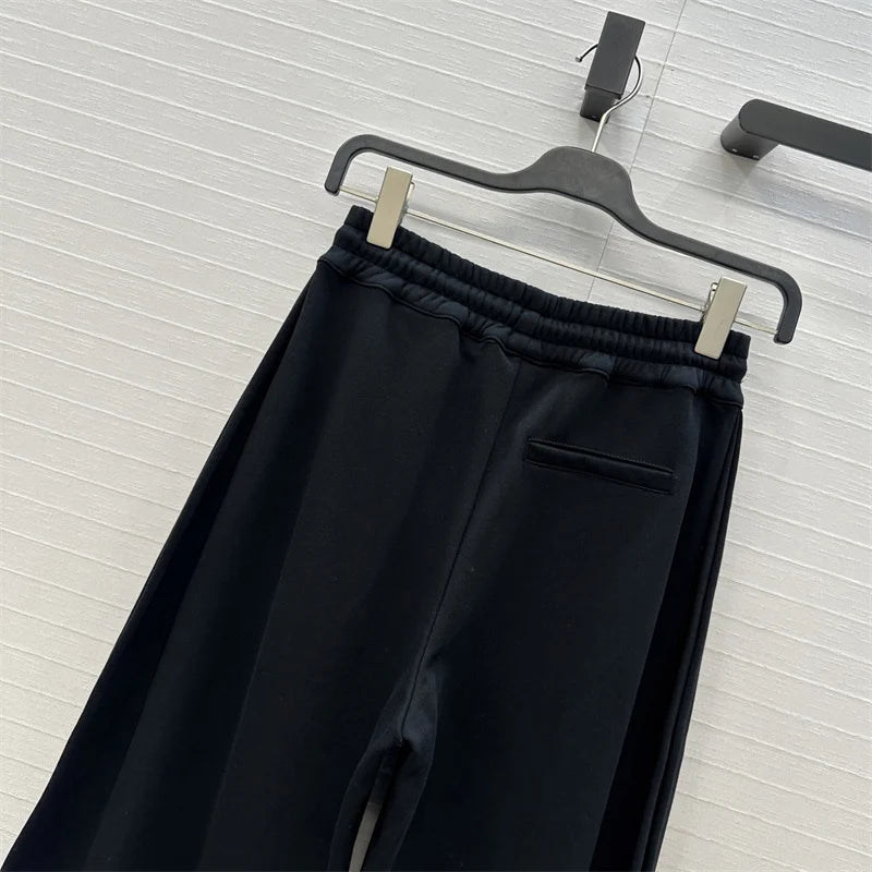 Elastic Waist Cotton Wide Pants