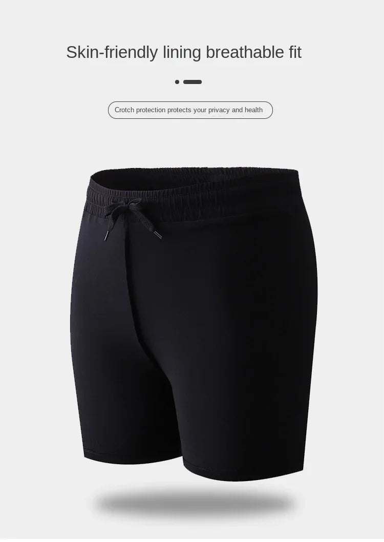 Men's Swim Trunks Quick Dry Athletic Shorts with Compression Liner for Beach Pool Running Gym