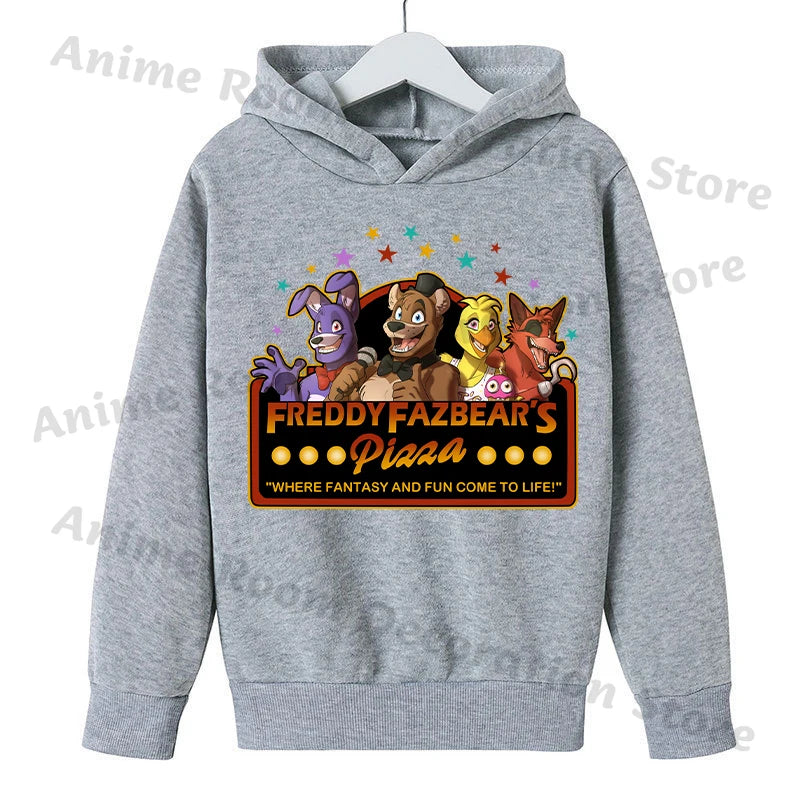 Kids Cartoon Sporty Pullover Hoodie