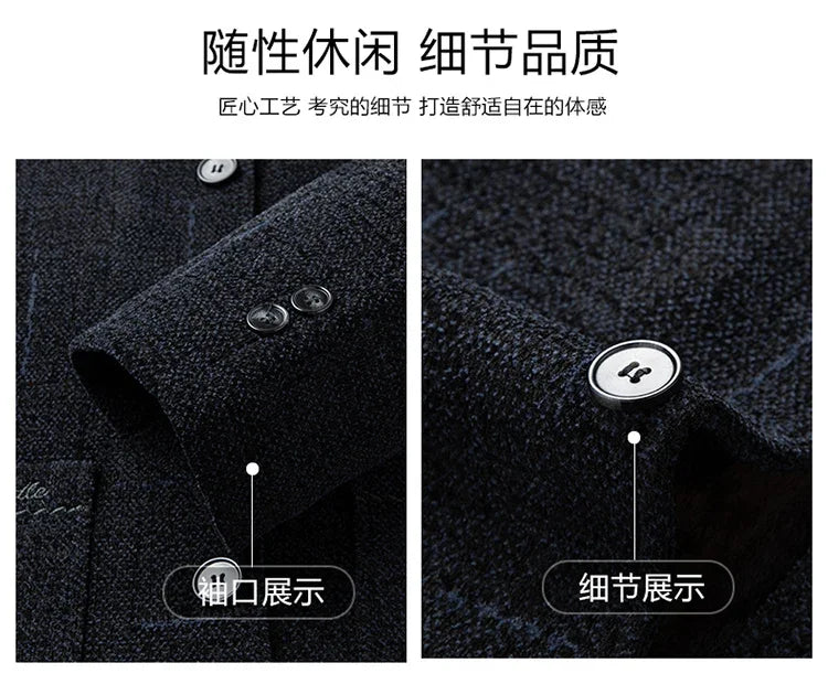 Modern Wool Blend Trench Coat