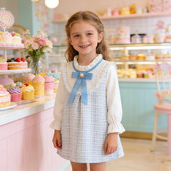 Cute Bow Plaid Baby Dress
