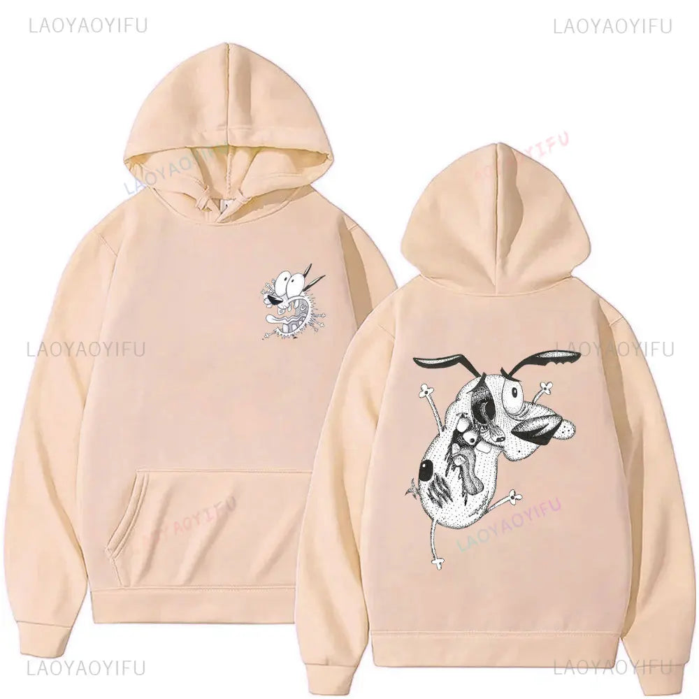 Vintage Cartoon Drop Shoulder Hoodie