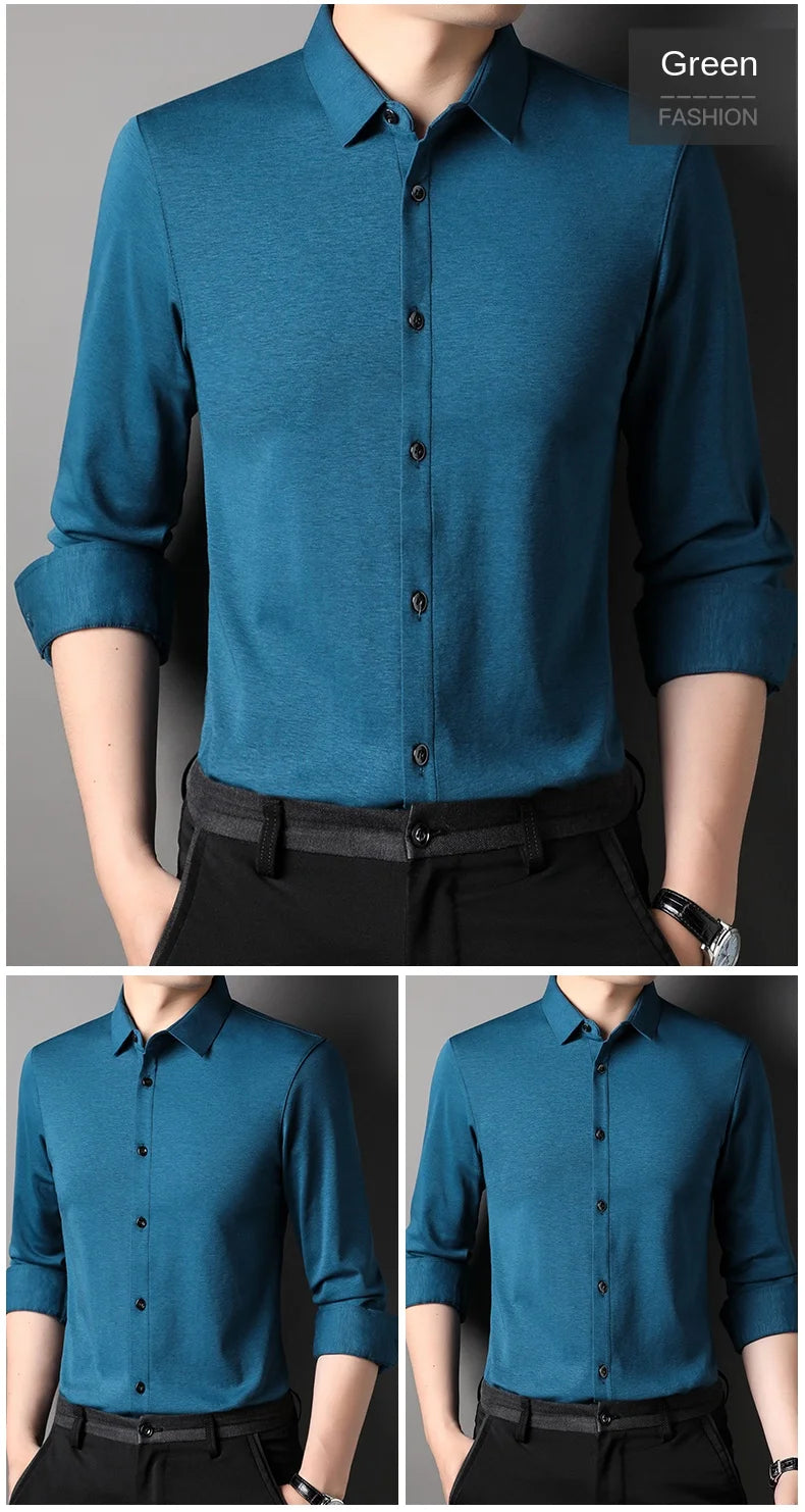 Mulberry Silk Blend Slim Shirt