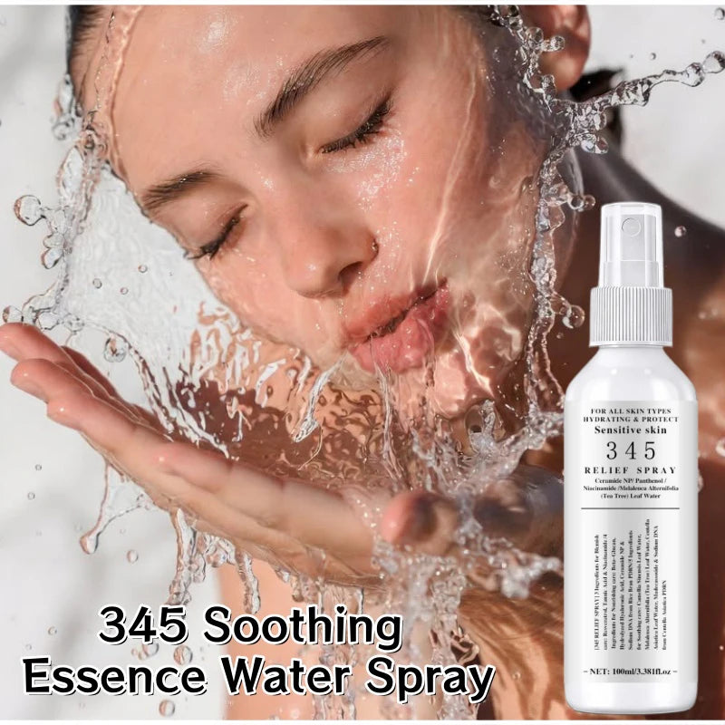345 Skincare Set With Eye Cream Moisturizing Cream Relief Spray Hydrating Soothing Brightening For All Skin Types Sensitive Skin