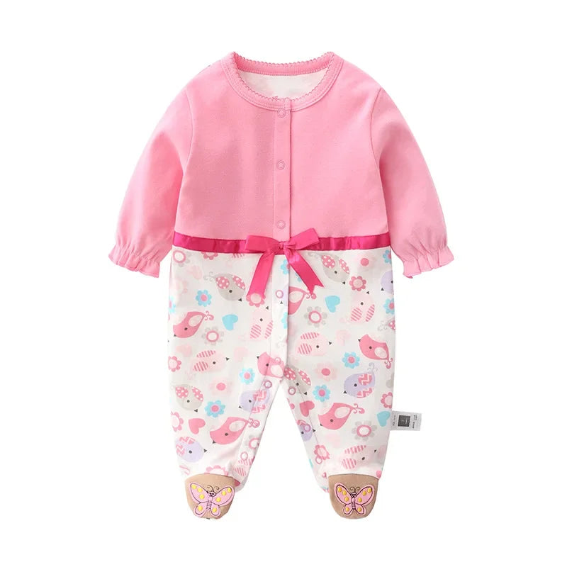 Sweet Striped Baby Girl Romper