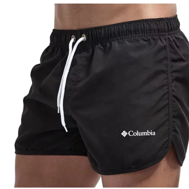 Summer Men'S Swim Shorts Trunks Quick Dry Board Bathing Suit Breathable Drawstring With Pockets For Surfing Beach