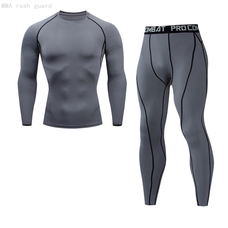 Compression Rashguard Gym Tights Set