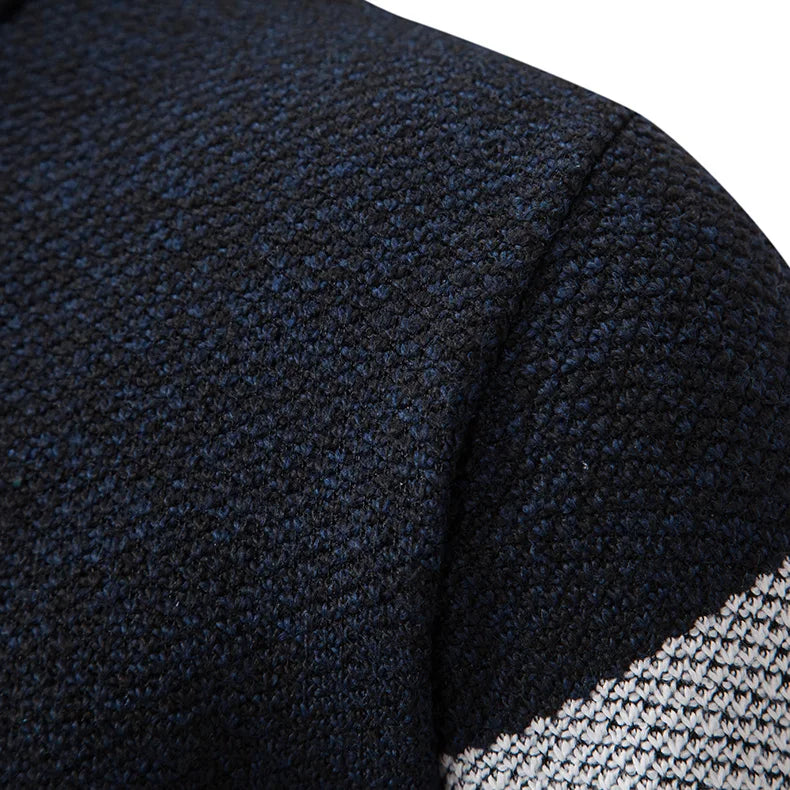 Zippered Fleece Turtleneck Sweater