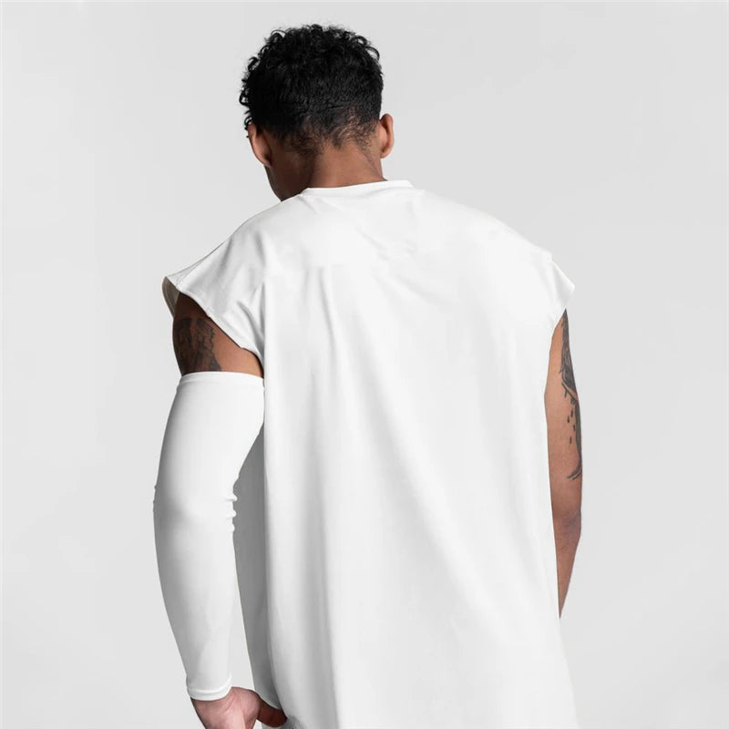 Gym Bodybuilding Tank Tops Mens Fitness Training Sleeveless Shirt Workout Muscle Vests Mesh Breathable Quick Dry Loose Singlets