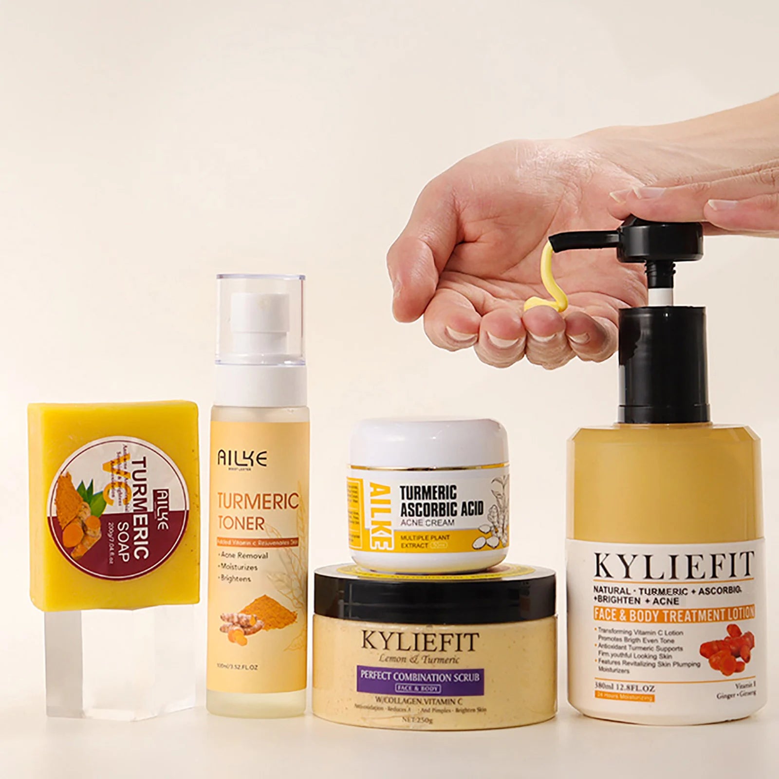 Organic Turmeric Brightening Skincare Kit