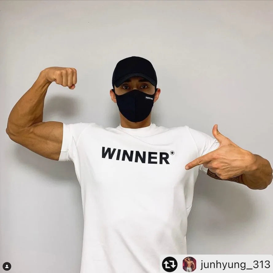 Men Muscle Shirt Slim Fit Bodybuilding Tshirt Men Workout Fitness Shirts Top Tees