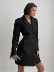 TITLE: Sophisticated Chic Blazer Dress Option