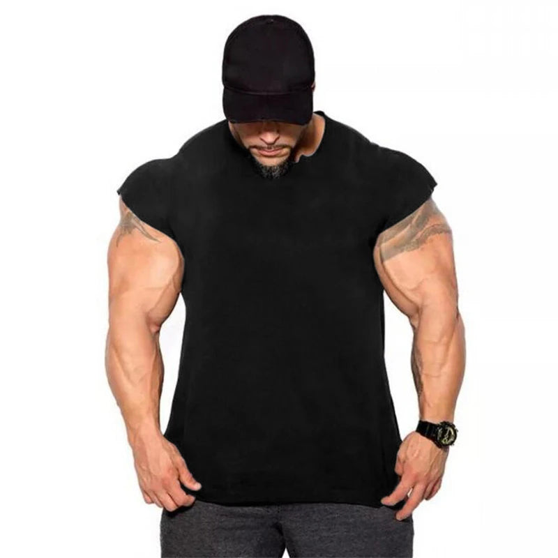Mens Tank Tops Shirt Gym Tank Top Fitness Clothing Vest Sleeveless Cotton Man Canotte Bodybuilding Ropa Hombre Man Clothes Wear