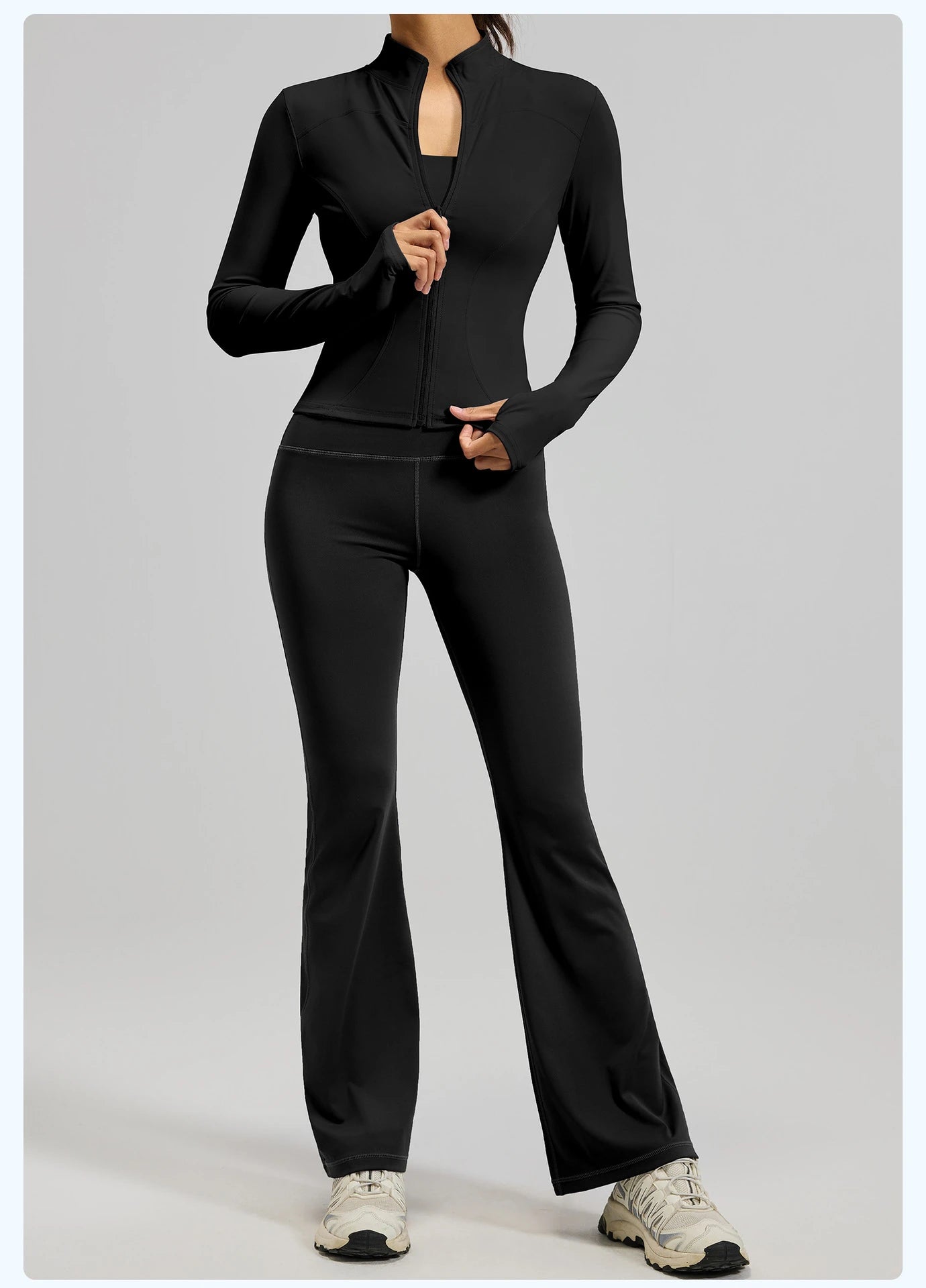 2PCS yoga suit, exercise set, gym set, women's exercise set, running exercise suit, long sleeved exercise suit, yoga suit
