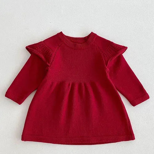 Knitted Princess Party Girls Dress