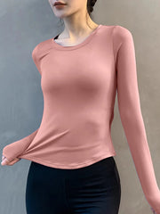 Yoga Tops for Women, Long-Sleeved Autumn and Winter Fitness Wear, Sports Clothing, Running Training Wear, Basketball Training Wear, Quick-Dry Clothing, Pilates Training Wear, Professional Morning Running High-End Sport