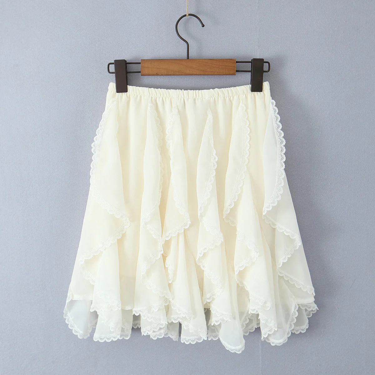 Summer Clothes Pleated Skirts Women Mini Skirts Luxury Designer Ruffle Skirts Elegant Japanese Y2k Black Lace Skirts Lace Trim