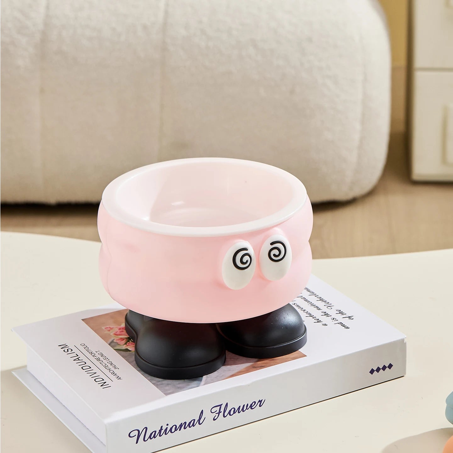 Cartoon Eye Elevated Steel Bowl