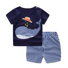 Plaid Summer Baby Outfit Set