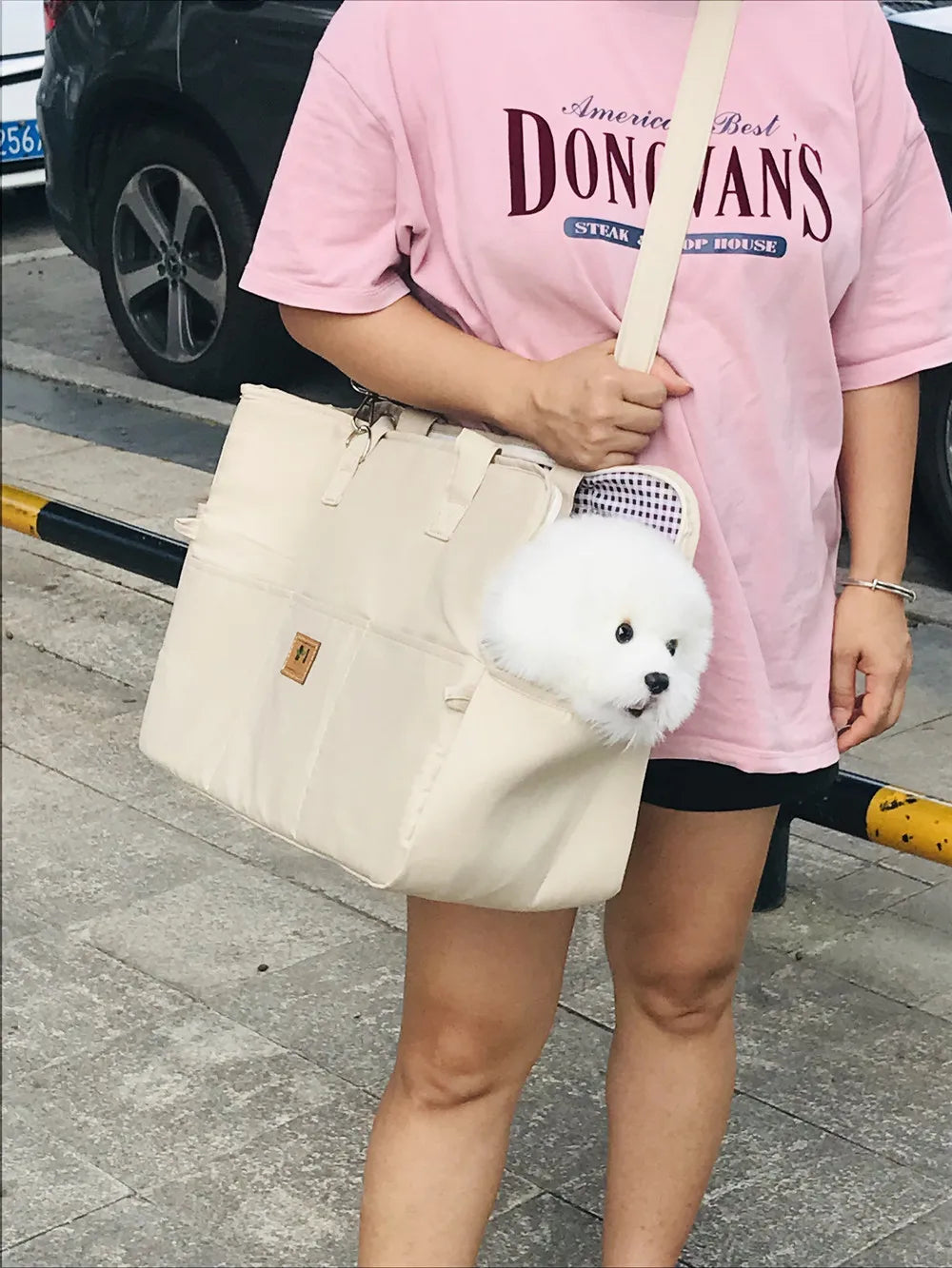 Portable Dog Carrier Cat Dog Outdoor Travel Bag Breathable Pet Carrying Pouch Travel Duffle for Cats Small Dogs Car Seat Carrier