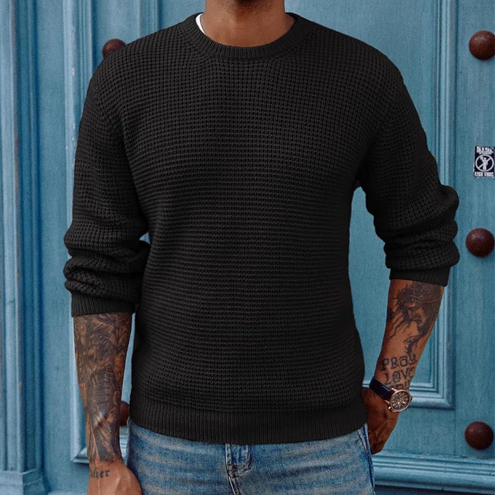 Men’s O-Neck Knit Pullover Sweater